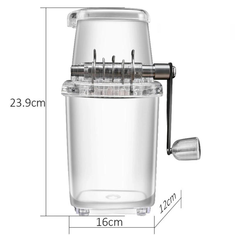 Home Multi-function For Home Kitchen Bar Portable Hand Shaved Ice Machine Transparent Ice Blenders Tools Manual Ice Crusher