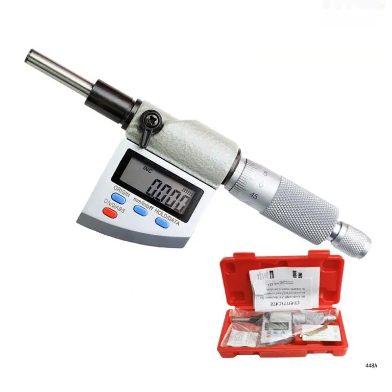 

Digital Outside Micrometer with Carbides Tip 0.00005" / 0.001mm Accuracy 0-1"/0-25mm Measuring RangesPrecision Tools