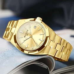 New men's fashionable hollowed out large dial waterproof luminous automatic mechanical quartz watch