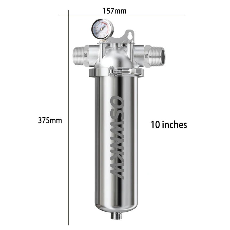 Pre filter Whole house deceleration sedimentation water filter Central pre filter Purification system 316 stainless steel mesh