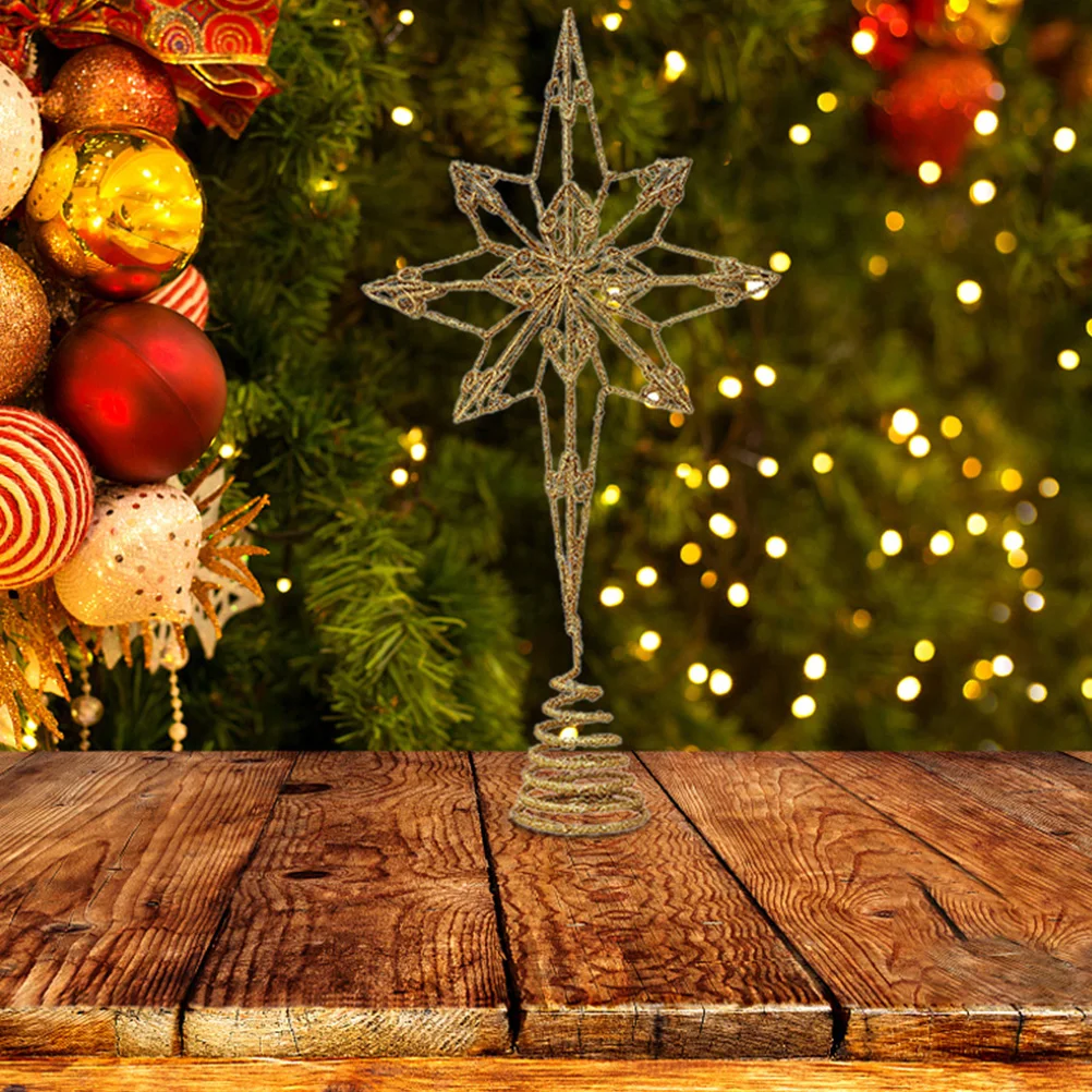 

Christmas Tree Topper Star Decor Iron Hollow Golden Festival nament for DIY Party Christmas Tree Home Decor Holiday