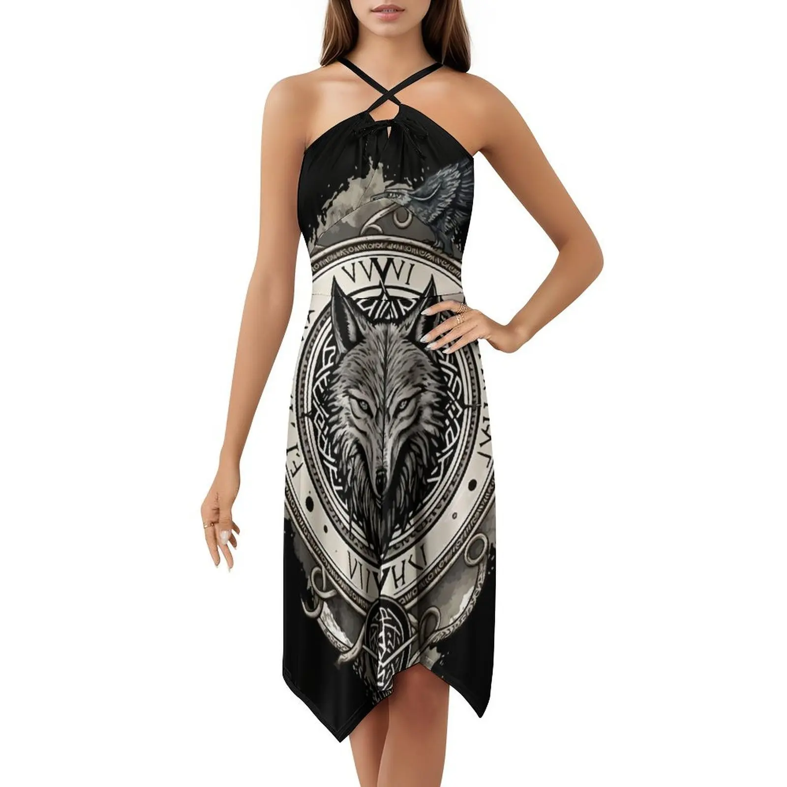 Vestido Bohemio Vintage Fenrir Wolf - usage example