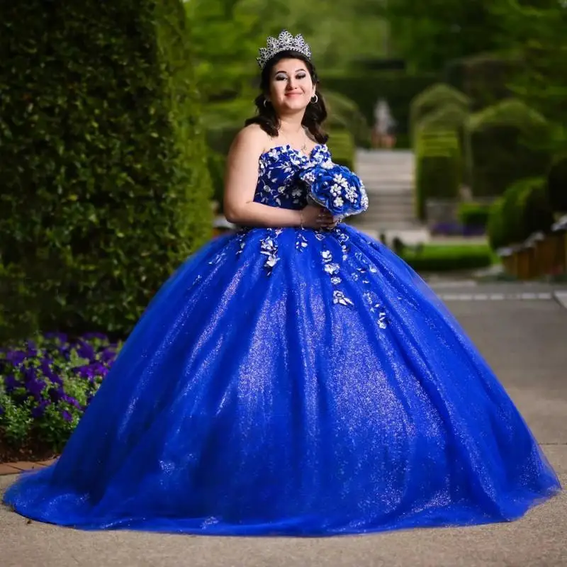 Moda mangas Quinceanera vestidos para mulheres, apliques, sem alças, capela trem, drapeado