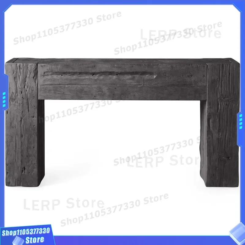 Modern Black Wooden Console Table for Corridor Entrance High End Unique Design Furniture Entryway Hallway Narrow Storage
