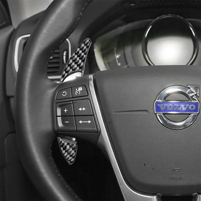 For Volvo XC90 XC60 XC40 CC S60L V60 2016-23 ABS Carbon Fibre Steering Wheel Shift Paddle Extension Sports Interior Accessories