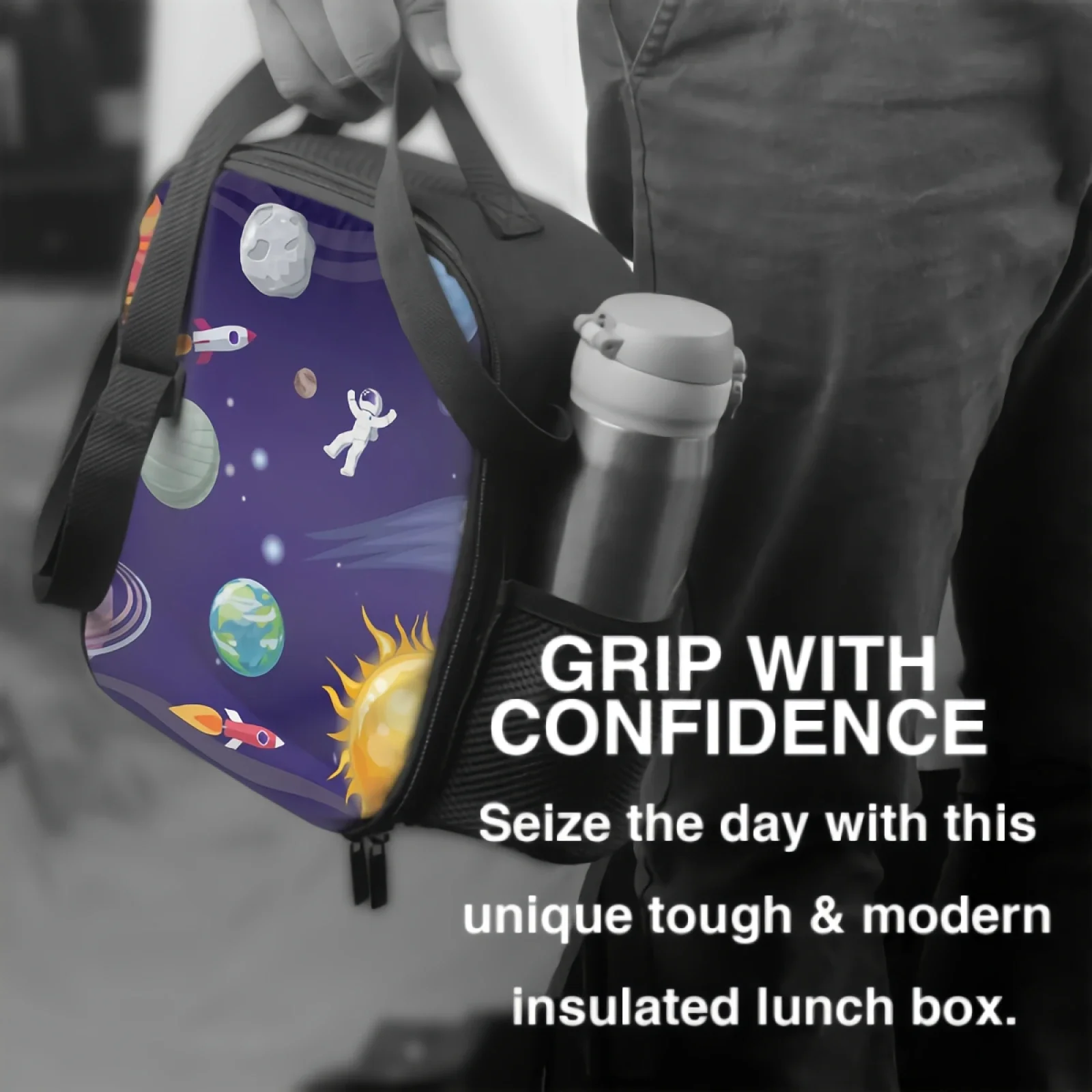 Planets In Galaxy Universe Lunch Box Insulated Meal Bag Travel Outer Deep Space Lunch Bag Food Container for Boys Girls School