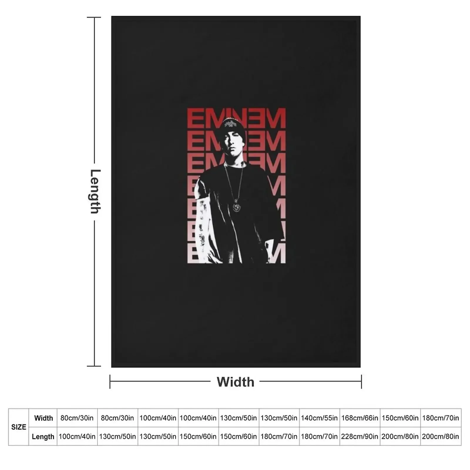 rap em best selling Eminem Throw Blanket Fashion Sofas Nap Bed For Sofa Thin for sofa blankets and throws Blankets