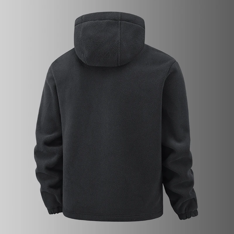 معطف رجالي من الصوف لعام 2025 سميك دافئ مقاوم للرياح فضفاض بياقة خارجية من الصوف مع قلنسوة سترة نرويجية مطبوعة جندي جيد