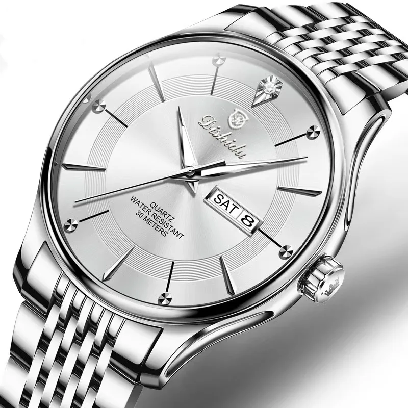 Nuevo reloj mecánico no automático con doble calendario y nueve cuentas para hombre, reloj luminoso resistente al agua para hombre, Dropship de una pieza