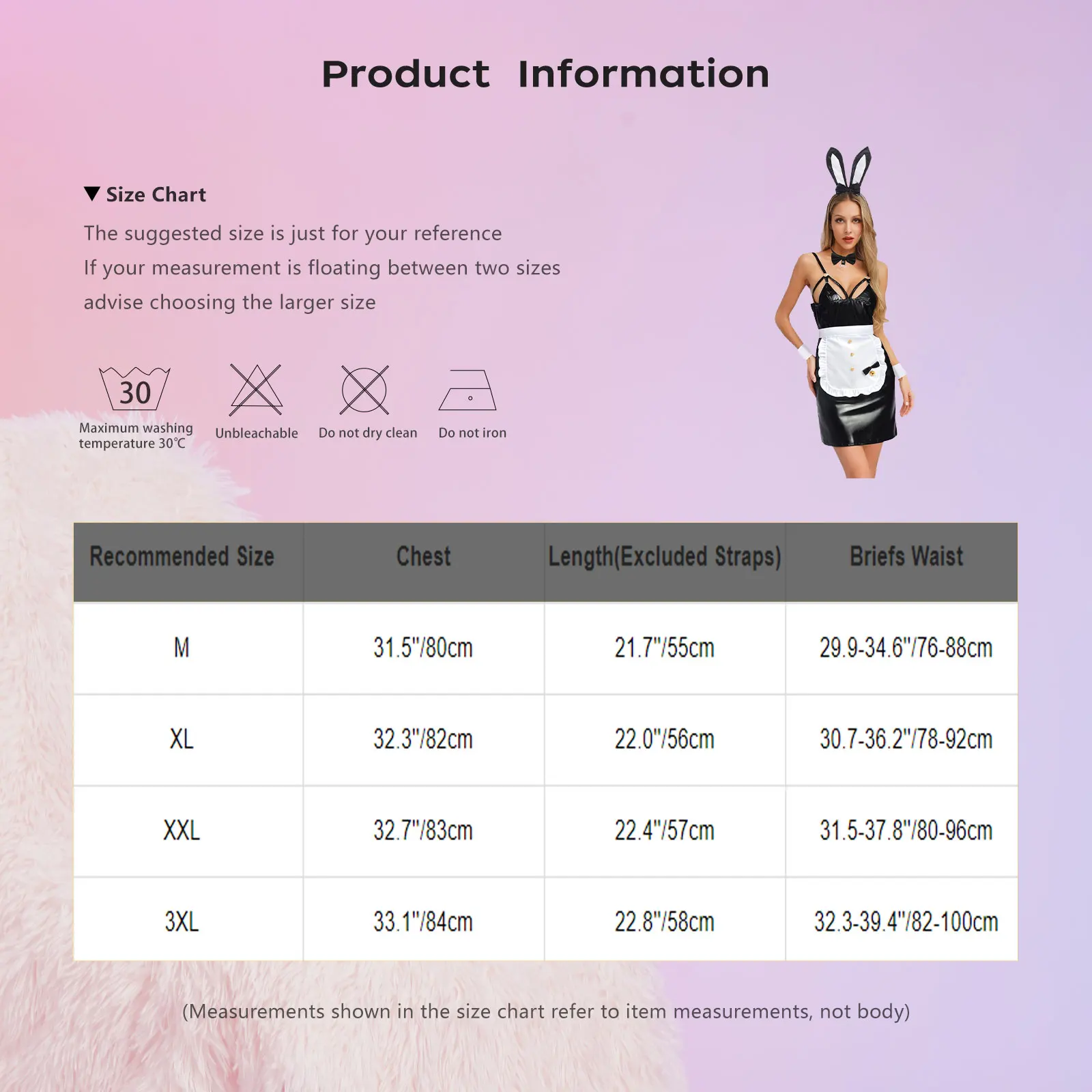 النساء الملابس الداخلية أنيمي خادمة تأثيري وتتسابق فستان بكتافة T-الظهر ثونغ أرنب الأذن أغطية الرأس ربطة المئزر خادمة إغراء المثيرة مجموعة