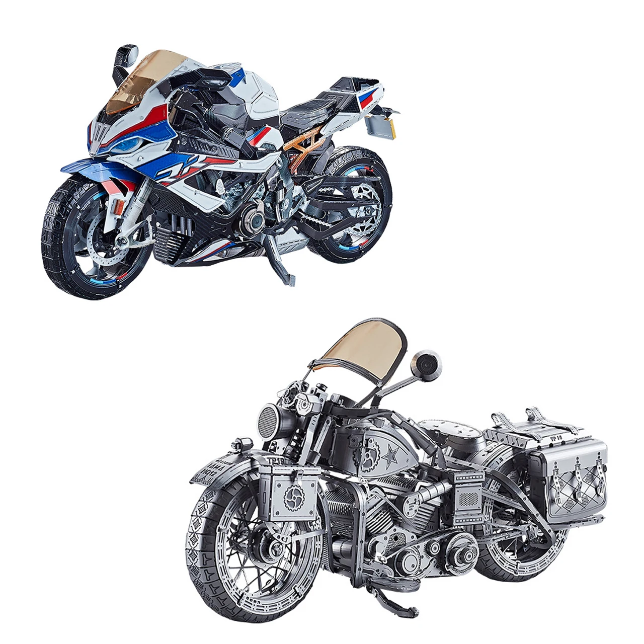Motorcycle 3D Metal Puzzle Harley model DIY Laser Cut Jigsaw Model For Adult Educational Toys Desktop decoration