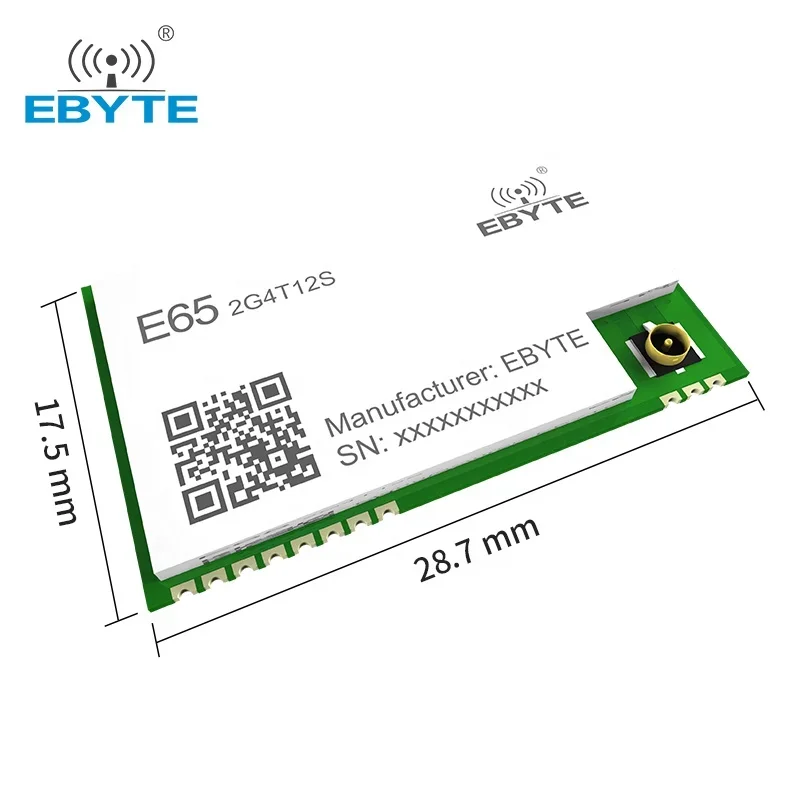 2.4GHz Full Duplex Wireless Transceiver Serial Module Continuous Transmission Receiver EBYTE E65-2G4T12S IPEX/Stamp hole