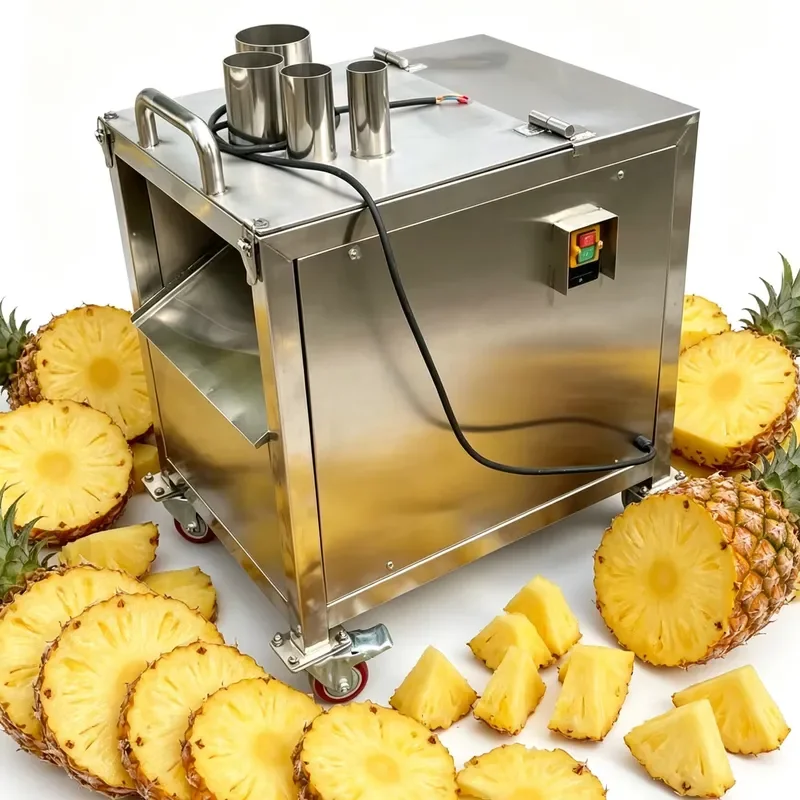 Industrial Grade Stainless Steel Automatic Pineapple Slicer Fruit Vegetable Cutting Machine Efficient for Food Processing