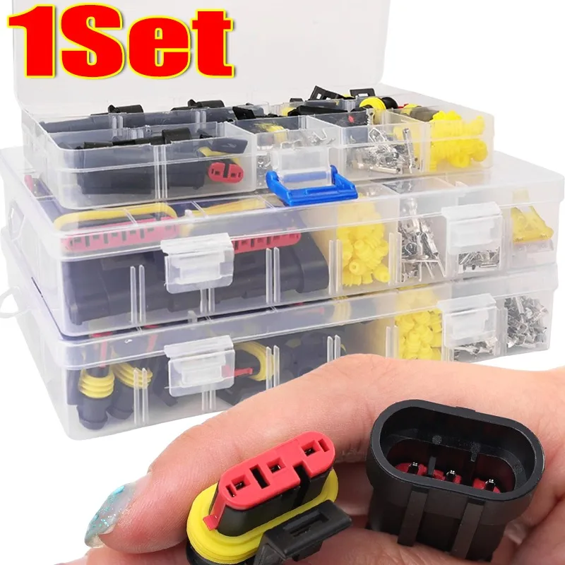 

96/240/254pcs Waterproof Connector 1-6Pin Wire Electrical Terminal Quick Connect Kit Accessories Suitable for Cars and Ships