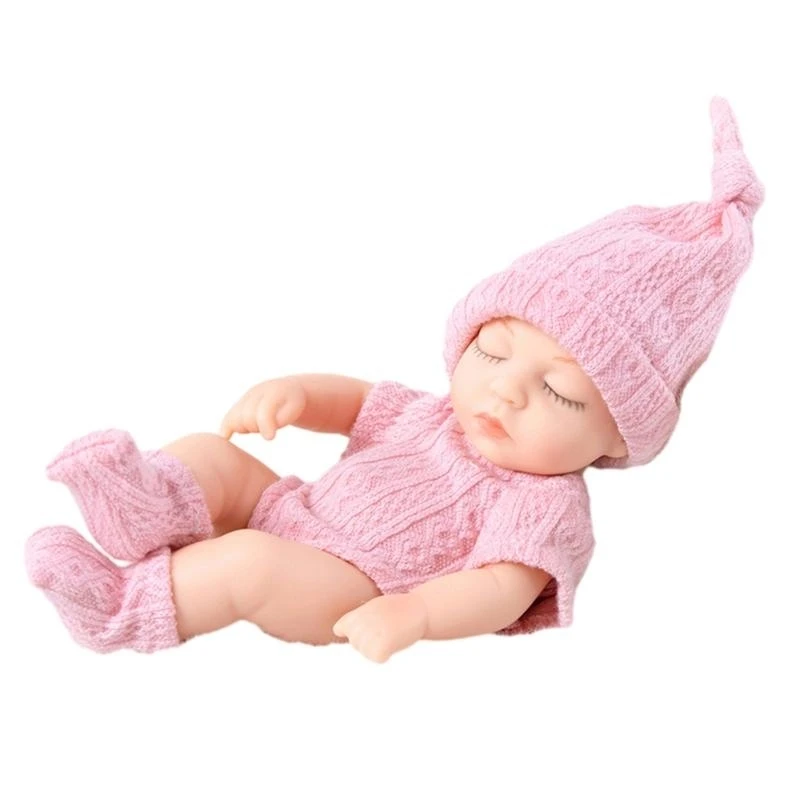 Q0KB 7in Dolls & Accessory Caucasian Doll Reborns Figurine เกมการเลี้ยงดู
