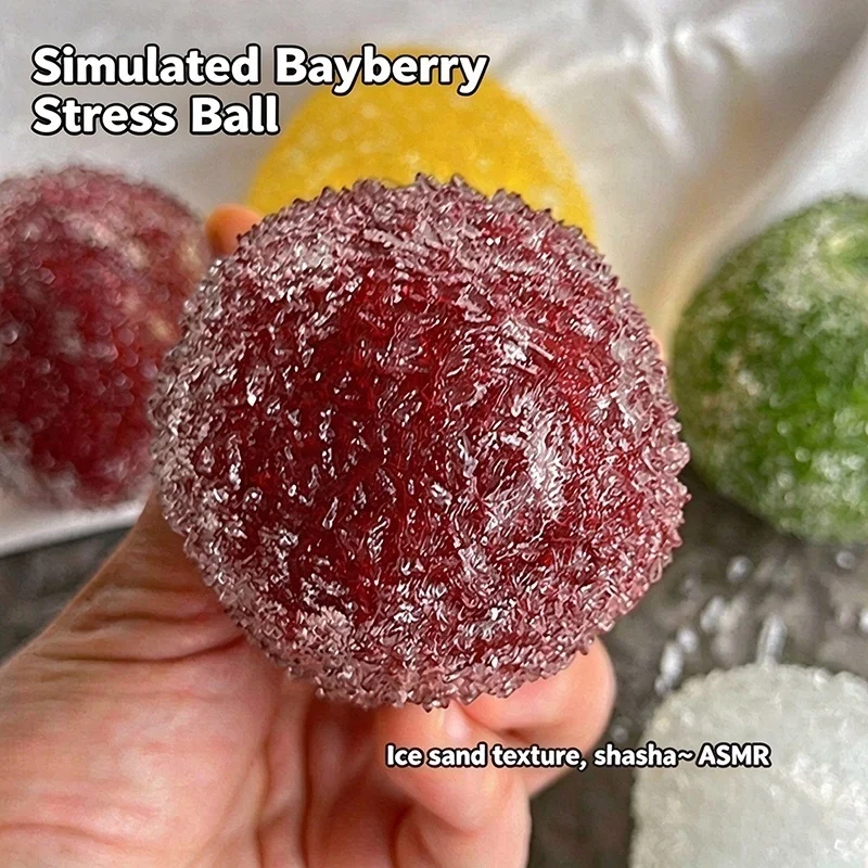 Ice-sand Crunchy ASMR Sound Squeeze Ball Vaseline Texture Moldable Stress Relief Calming Fidget Toy for Adults Fingertip Play
