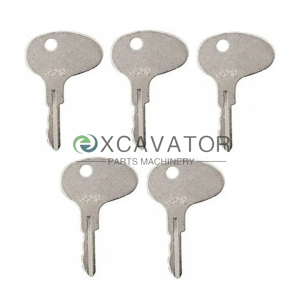

5pcs For Caterpillar Forklift Starter Ignition Key 12343 For Mitsubishi For kubota