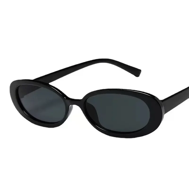 Retro Small Oval Frame Sunglasses Women Fashion Black Cow Color Sun Glasses Fashion Shades Polarized Eyewear UV400