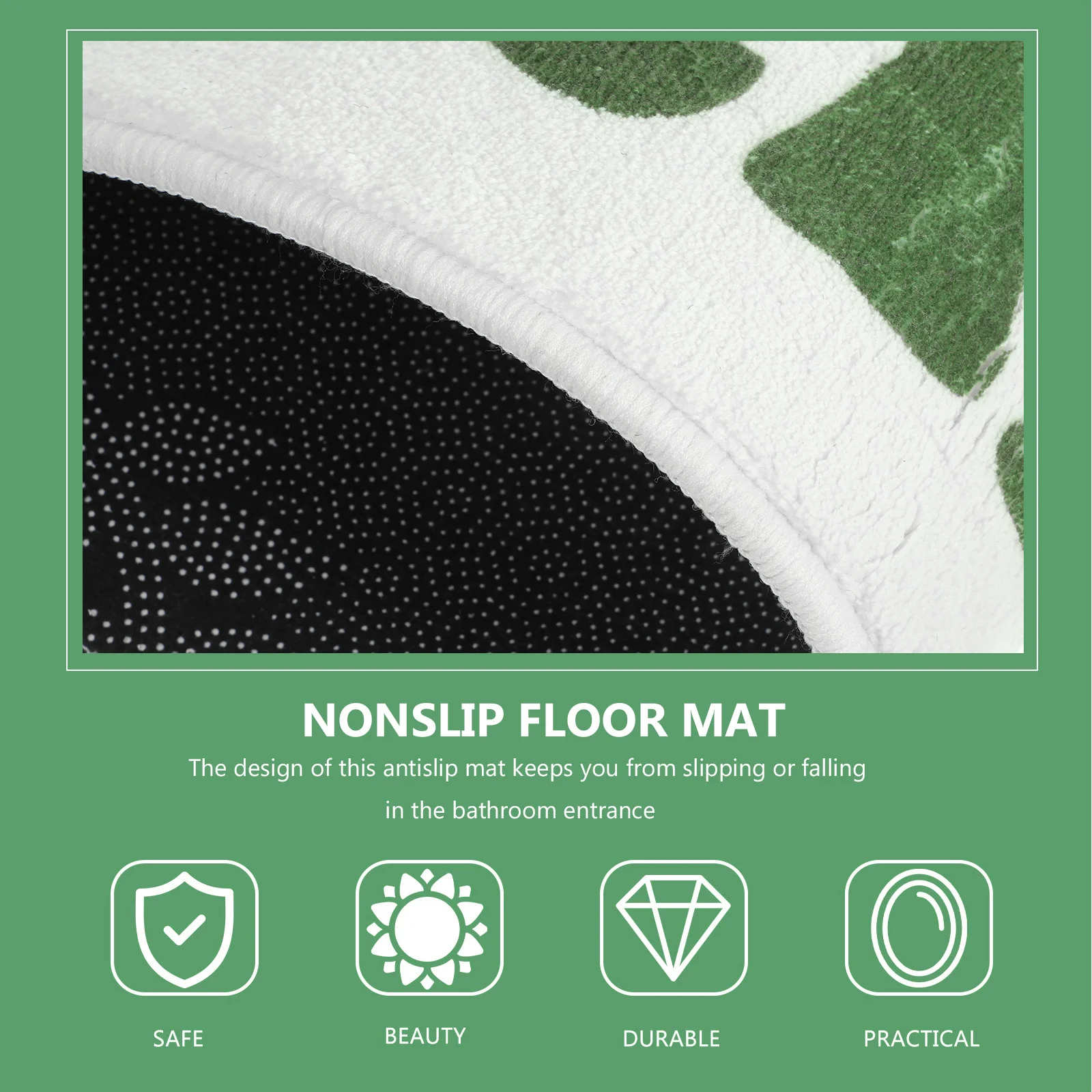 

Anti-Slip Bath Mat Thick High-Density Bathroom Rug Soft Water-Absorbing Floor Mat For Home Bedroom Laundry Room Decorative