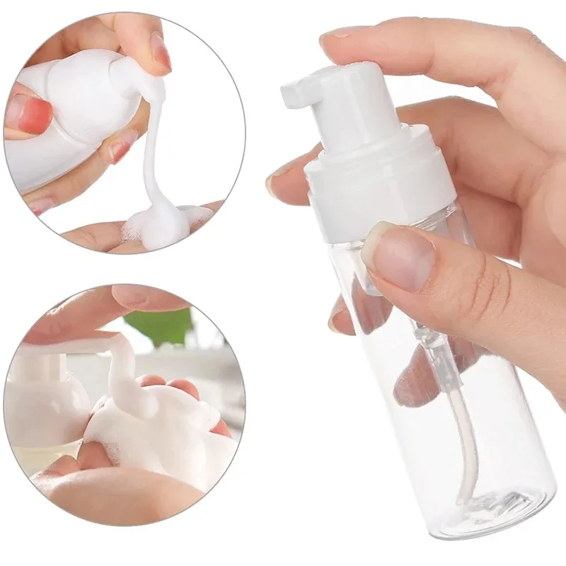 30ml/50ml/60ml Plastic Foam Pump Bottle Empty Face Cleaner Cosmetic Bottles Soap Dispenser Refillable Hand Sanitizer Dispenser