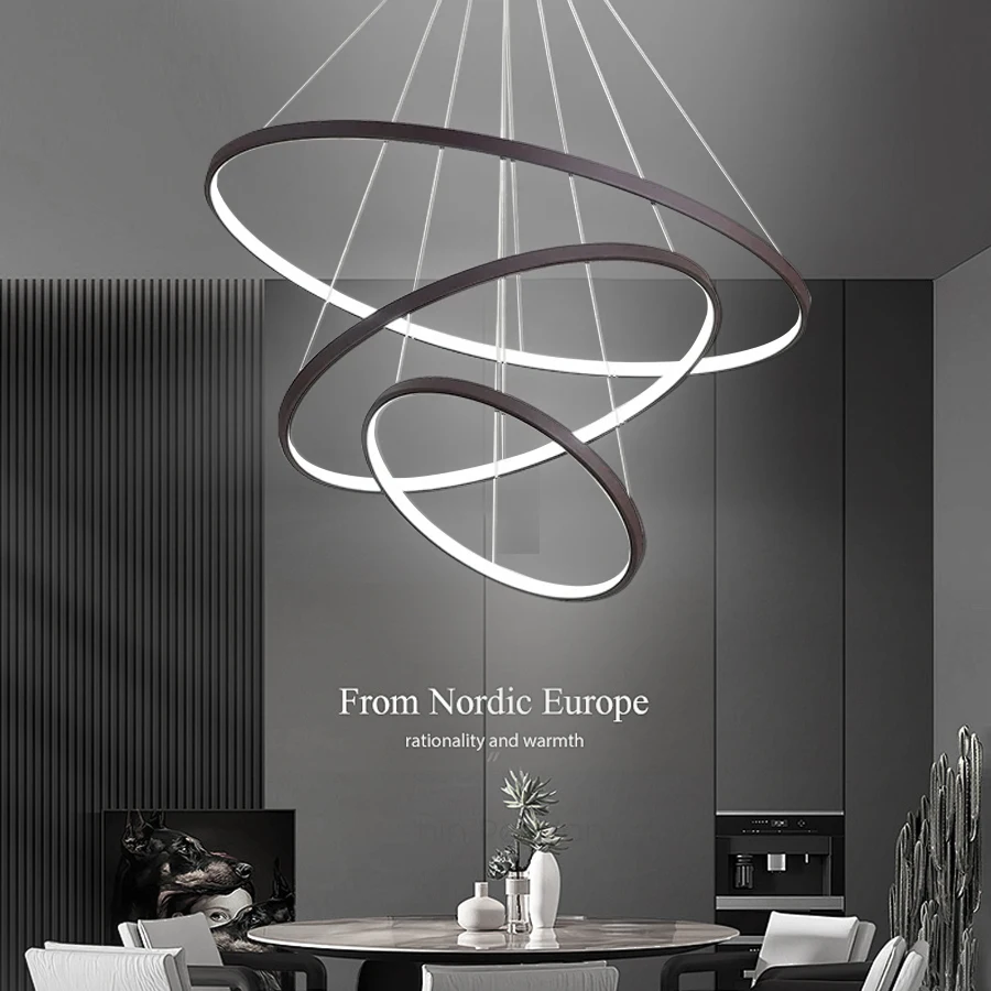 

Современная светодиодная потолочная люстра, светящееся кольцо, потолочная люстра для виллы, гостиной, спальни, столовой, домашнее внутреннее освещение