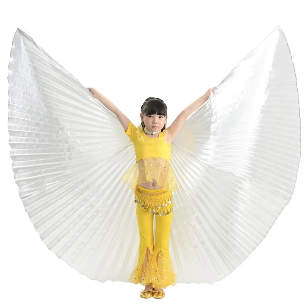 Kids Children Oriental Egyptian Clothing Prop Festival Performance Costume Belly Dance Wings With Sticks Isis Wings