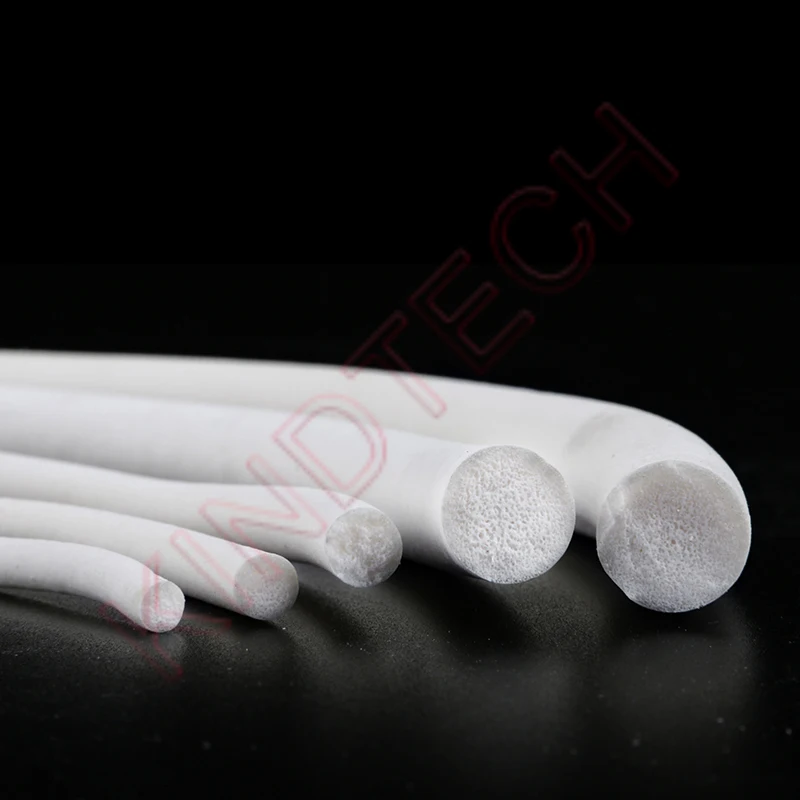 1-20M White Silicone Rubber Foam Sealing Strip Round VMQ Sponge Cord Cabinet Door Seal Dia 1/1.2/1.5/2/2.5/3/4/4.5/5/5.5 ~ 25mm