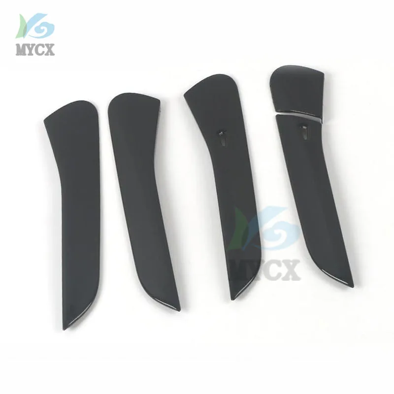 ل Volkswagen VW ID.4X ID.4 CROZZ 2021 + ألياف الكربون غطاء مقبض باب السيارة الملحقات لمعان أسود ألياف الكربون مقبض باب السيارة #5