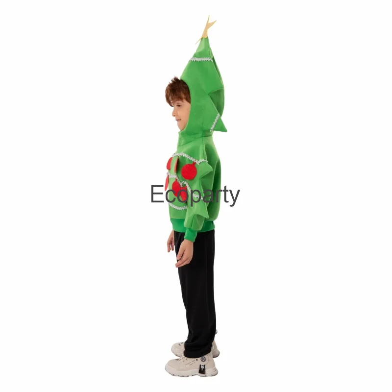 Nieuwe Kinderen Kerstboom Cosplay Kostuum Kinderen Mooie Groene Onregelmatige Kerstboom Jas Halloween Carnaval Feest Outfits