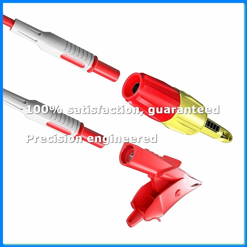 ●6PCS Multimeter Examination Leads Kit with Alligator Clips, Wire Piercing Probes Clip for Multimeter Voltmeter