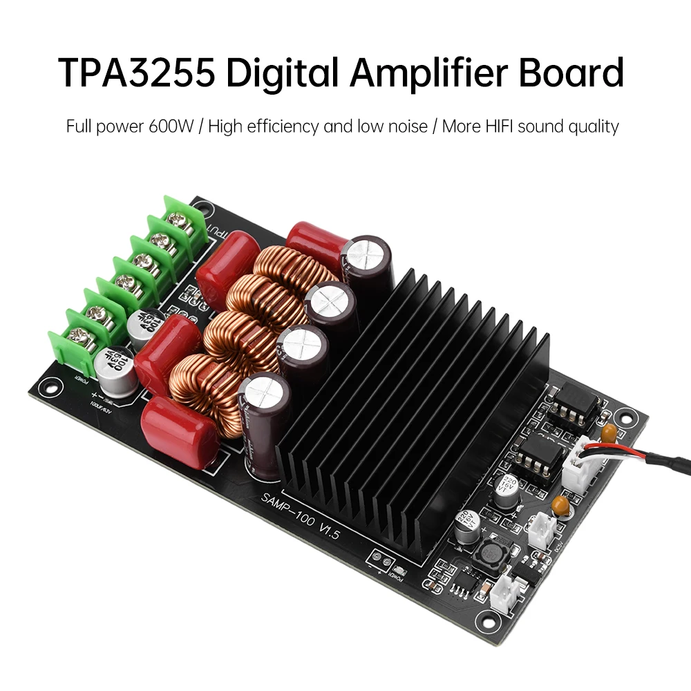 Hifi Audio Amplifier Board Tpa3255 Digital Amplifier Board 300W 2-Channel Stereo Audio Amplifier 20Hz To 20Khz Dc19V-Dc52V