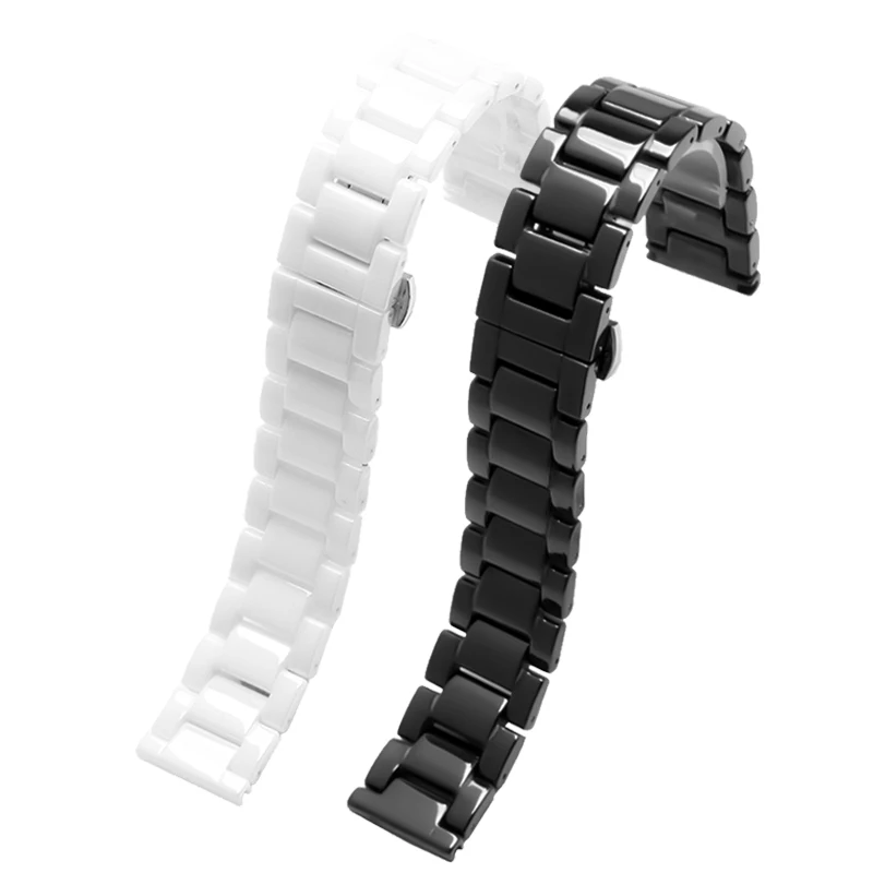 Ceramic watch strap Three styles Universal 14-23mm quick change pin unisex smart mechanical white black watchband For any brands