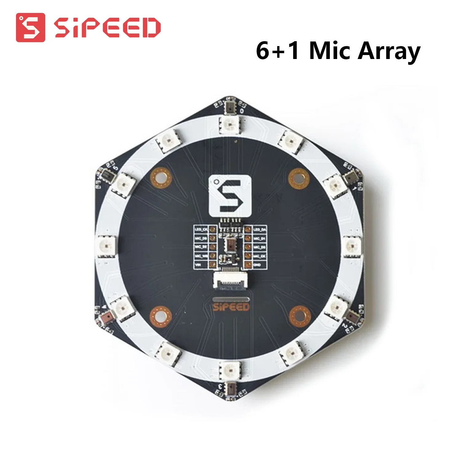 

New Sipeed 6+1 Mic Array Sound Source Localization Beamforming Speech Recognition Microphone Array Sipeed Authentic