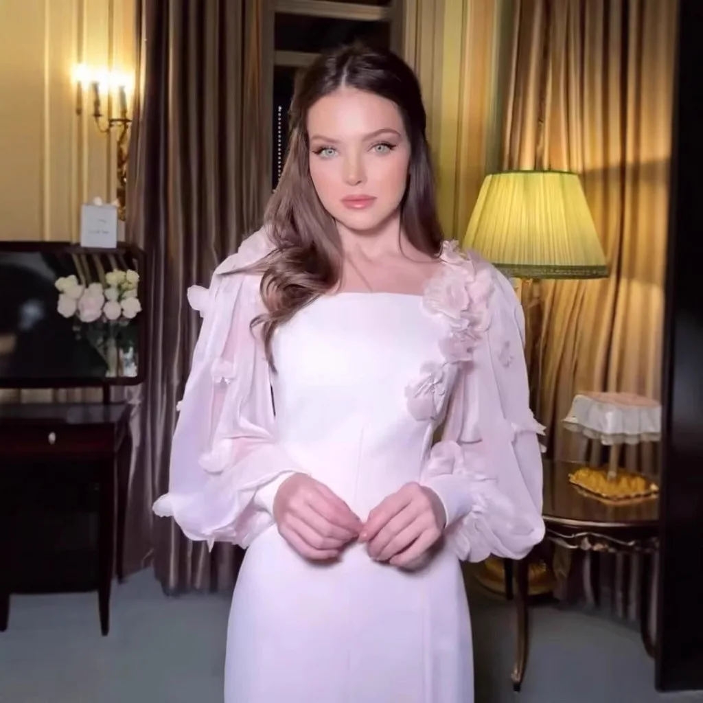 2025 primavera novo vestido floral moda casual flor de cerejeira kawaii aniversário noite 2025 vestido de verão robe feminino festa