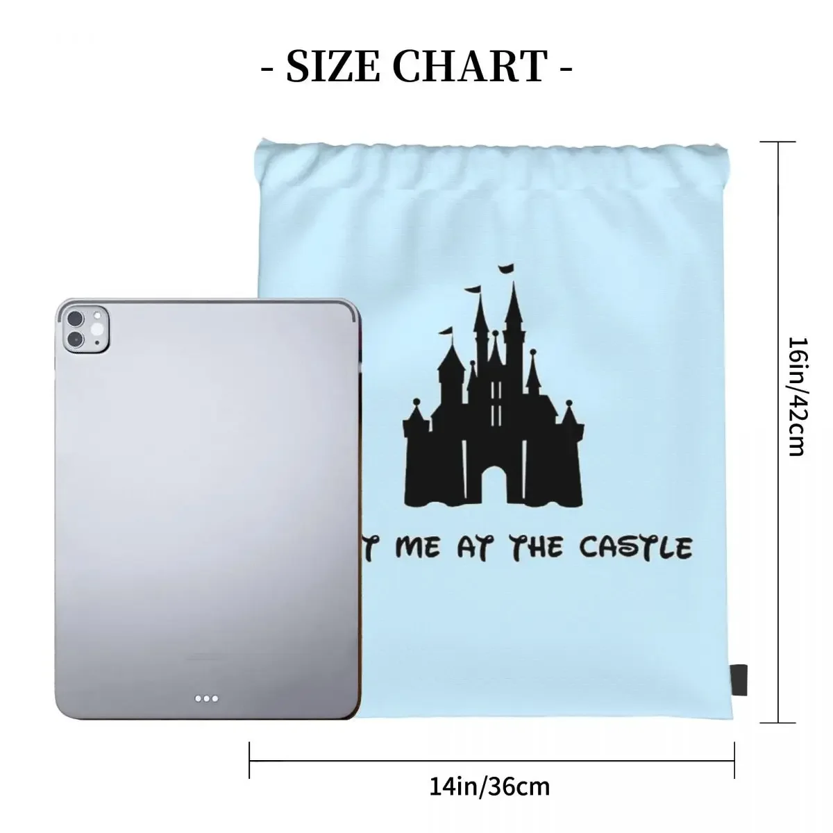 Meet Me At The Castle - Orlando Backpack Portable Drawstring Bag Drawstring Bundle Pocket Sports Bag Book Bags For Travel School