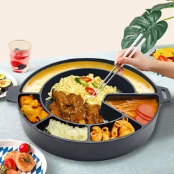 Korean BBQ Cheese ribs Steak Pot, Roasting Pan, Multi Grid Aluminum Alloy Griddle Pan, Fried Egg Cake Cooking Pot, Baking Plate