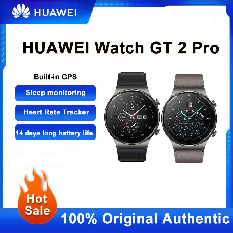 

Original HUAWEI Watch GT 2 Pro SmartWatch 14 Days Battery Life GPS Fitness Tracker Wireless Charging Kirin A1