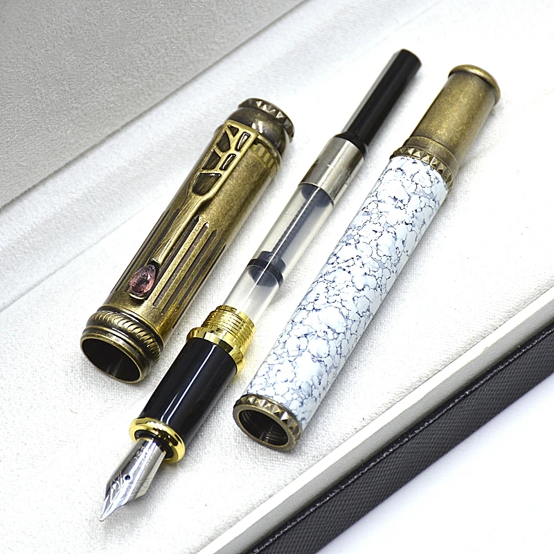 Limited Edition MB Patron Series Burgess Fountain Pen Unique Retro Design Office Writing Roller Ballpoint pens With Diamond Cap