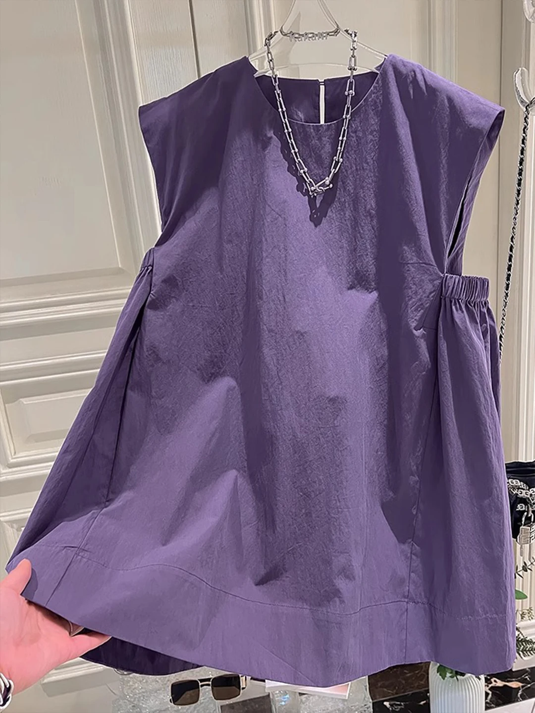 Retro Luźny Krój Damski Letni Top w Stylu Sensation Sensation, Mała Lalka, Efekt Wyszczuplający, Casualowy, Stylowy