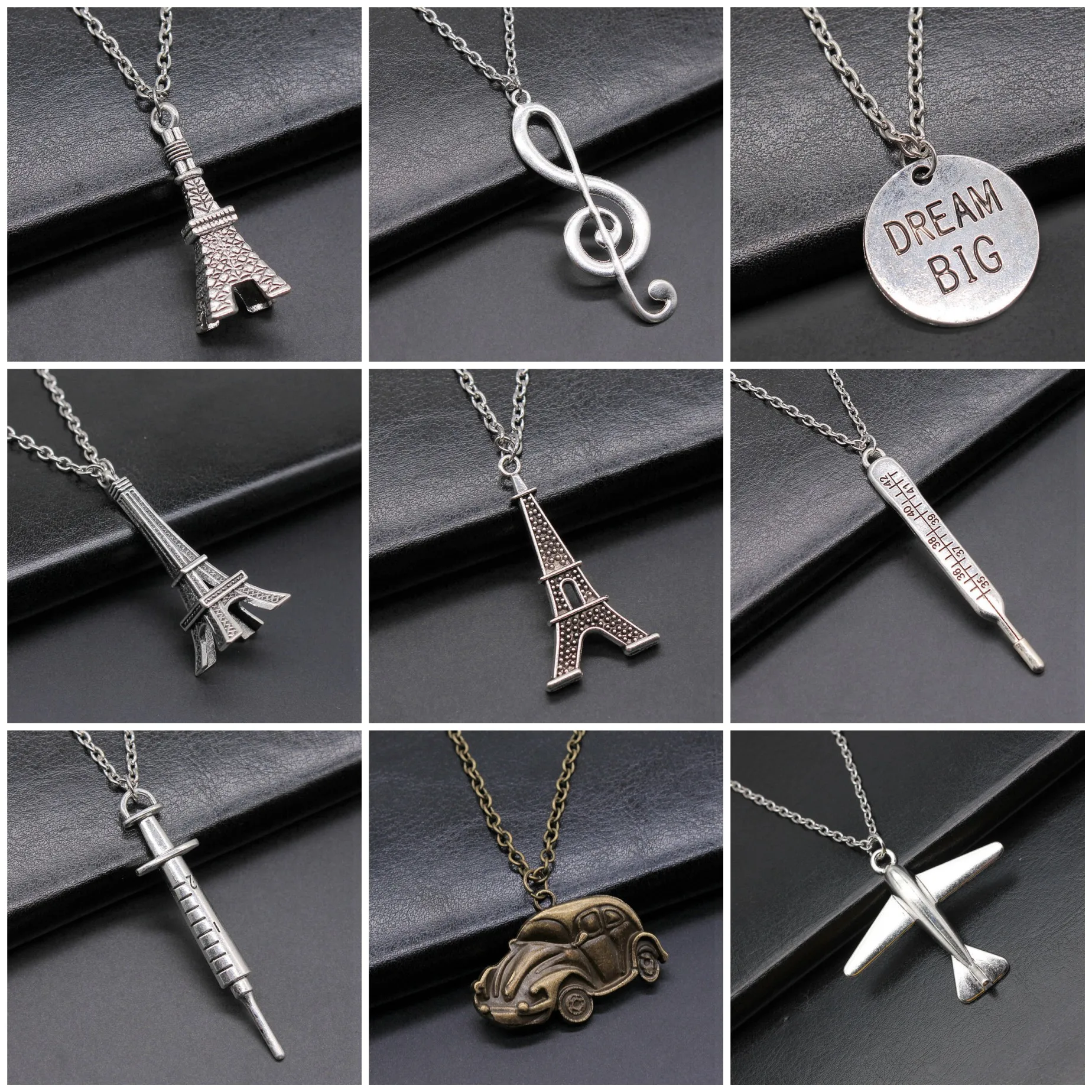 Boho Study Musical Note Student Theme Pendant Necklaces 45cm 70cm Chain Pendant Necklaces For Women Bohemian Jewelry Gift