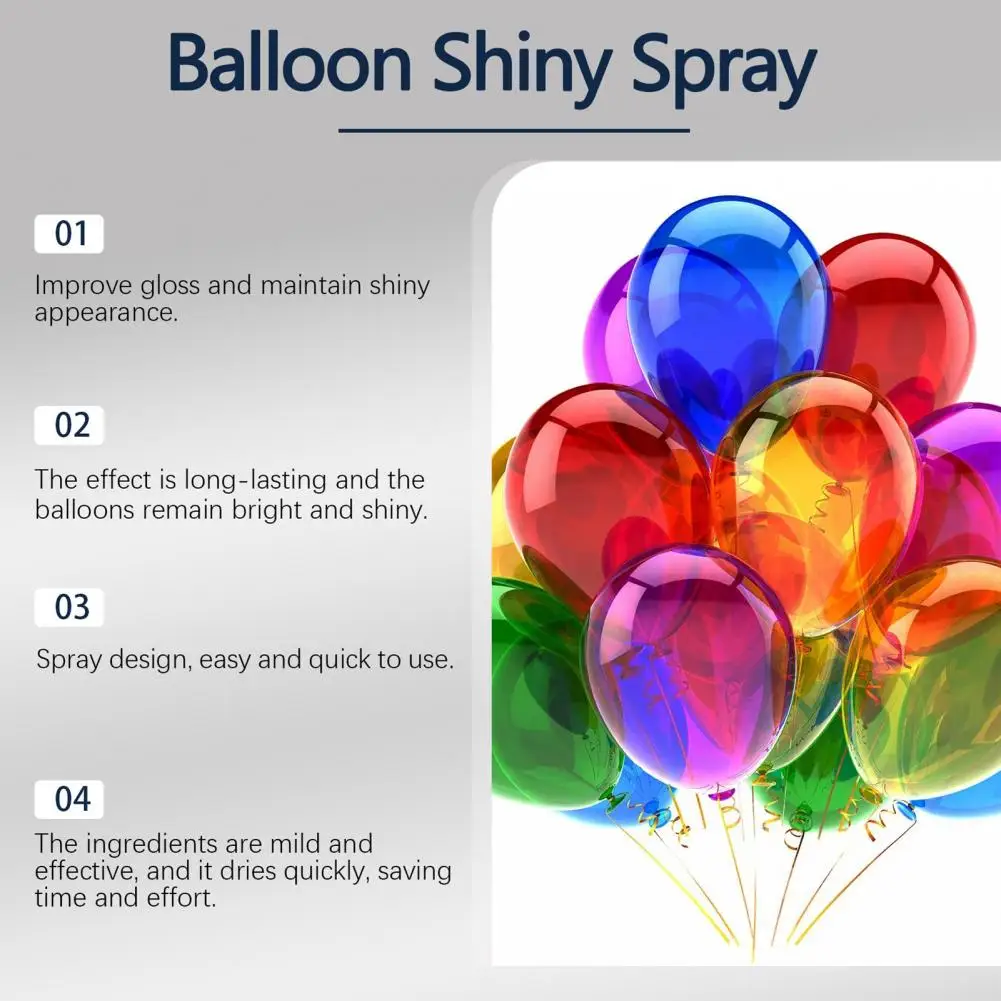 Latex Balloon Gloss Spray Balloon Glossy Finish Spray Latex Balloon Brightener Spray Set for Lasting Gloss Finish for Balloons