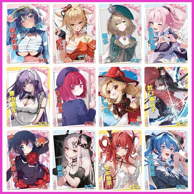 

Anime Goddess Story Rare SCR Refractive Flashcards Takanashi Rikka Izumi Sagiri Toys for boys Collectible Cards Birthday Gifts