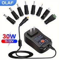 Olaf Adjustable Power Supply Adapter AC To DC 3V/4.5V/5V/6V/7.5V/9V/12V Universal Charger Switch Power Supply EU US Converter  ﻿