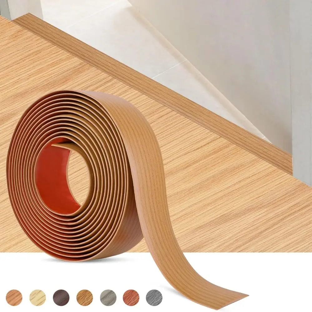 2024 Carpet To Tile Floor Transition Strip Self Adhesive Flat Edging Trim Strip Household Wood Grain Divider Strip Doorway