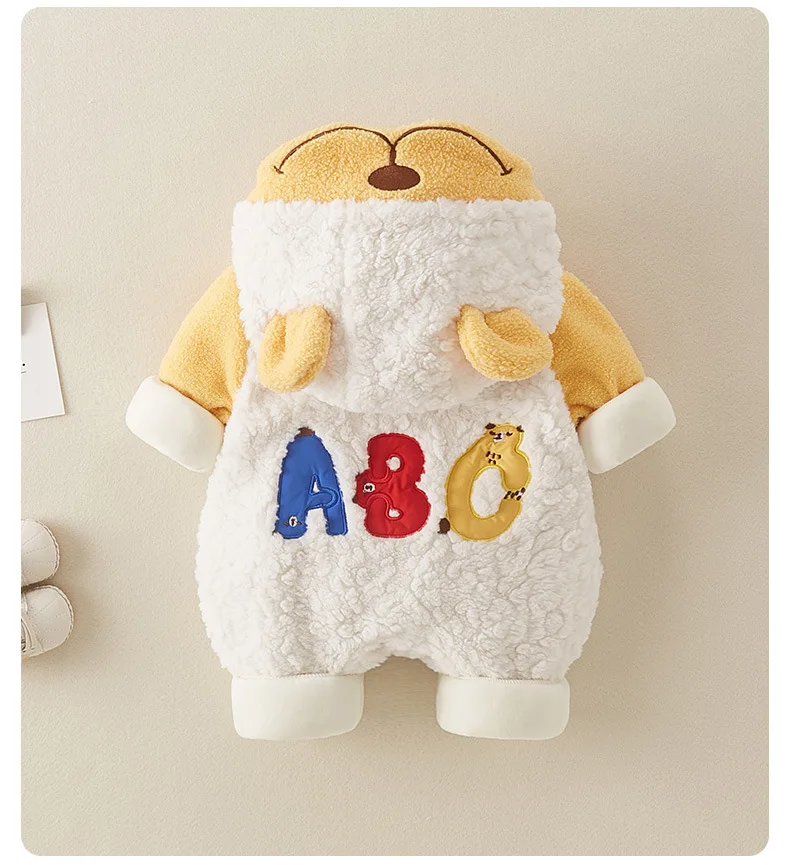 New Newborns Children Clothing Baby Autumn and Winter Outdoor Jumpsuit Warm Cotton Clothes Cotton Thick Rompers