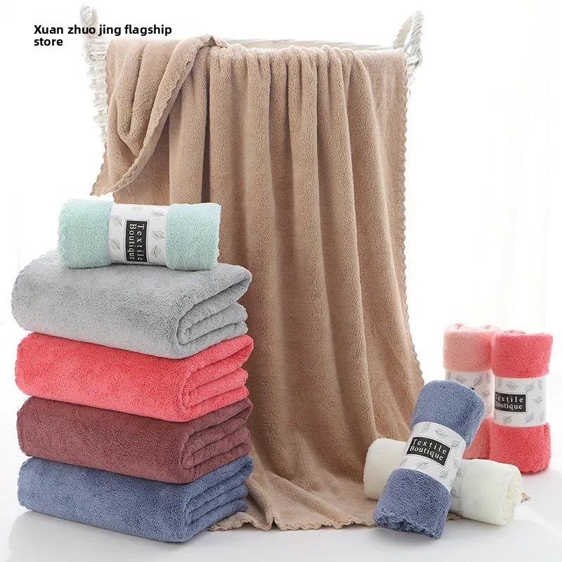 

Полотенце для ванной из кораллового флиса высокой плотности, впитывающее, не линяет, мягкое, приятное для кожи, с логотипом, подарочное, домашний текстиль, хлопок, вискоза