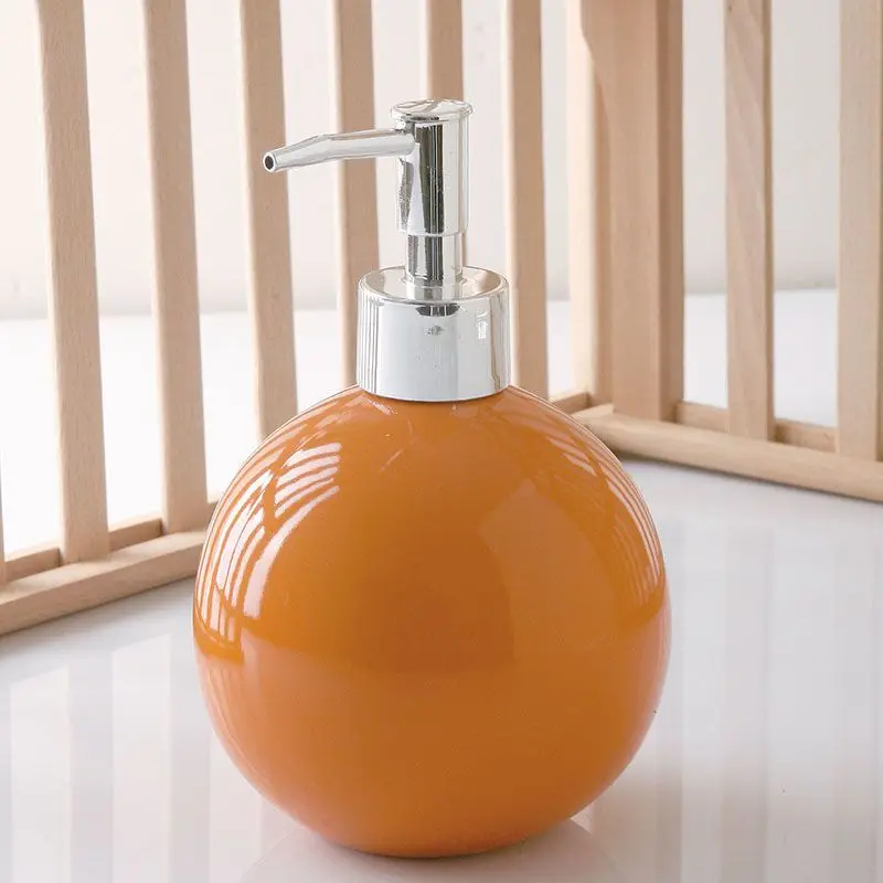 New Hand Soap Shower Gel Bottle Household Divided Bottle Pressed Ceramic Lotion Empty Bottles Kitchen Bathroom Accessories