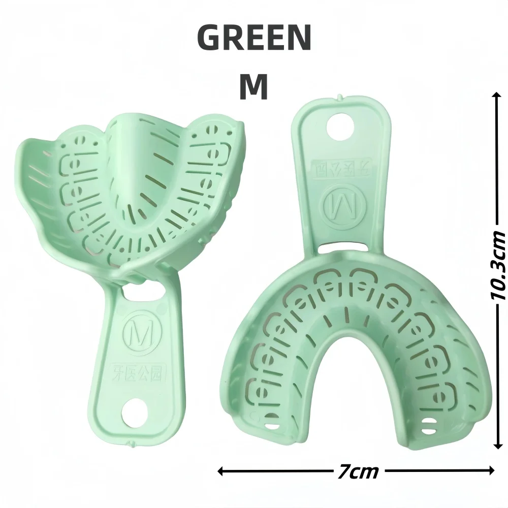 

2PCS Dental Plastic Impression Trays Set, Full Mouth Removable Partial Mold, Oral Care Dental Materials