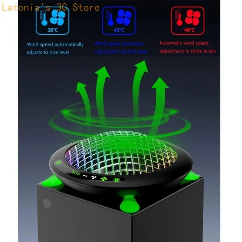 

X3UB Cooling Fan for Series Game Console Cooling System with Light USB Port