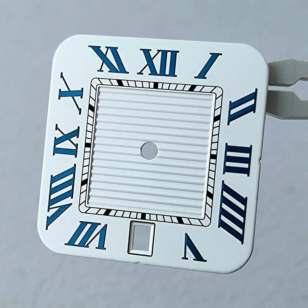 27mm NH35 watch square dial Customized Logo Roman Numerals dial fit NH35 Date at 6O'Clock Movement automatic watch accessories